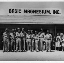Army Air Corps soldiers visiting Basic Magnesium, Inc.